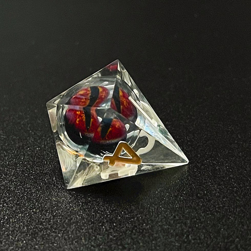 Desk Polyhedral Custom Dice DnD Handmade Sharp Edge Liquid Core Dice resin dragon eye dice set