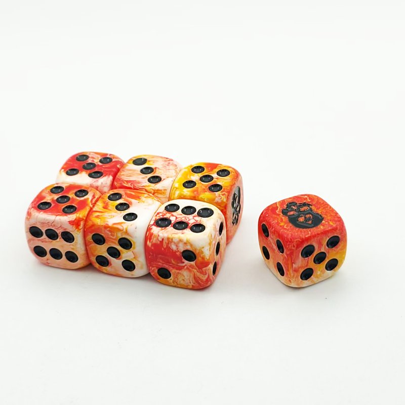 high quality acrylic point dice gradient color manufacturer personalized dice custom logo plastic resin polyhedral d6 dice set