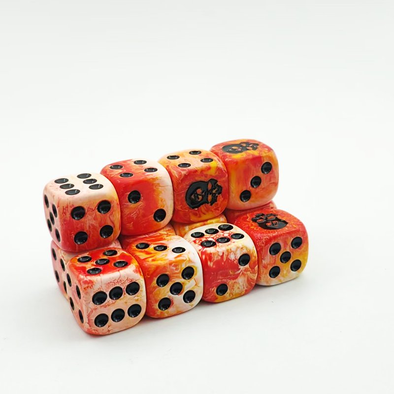 high quality acrylic point dice gradient color manufacturer personalized dice custom logo plastic resin polyhedral d6 dice set
