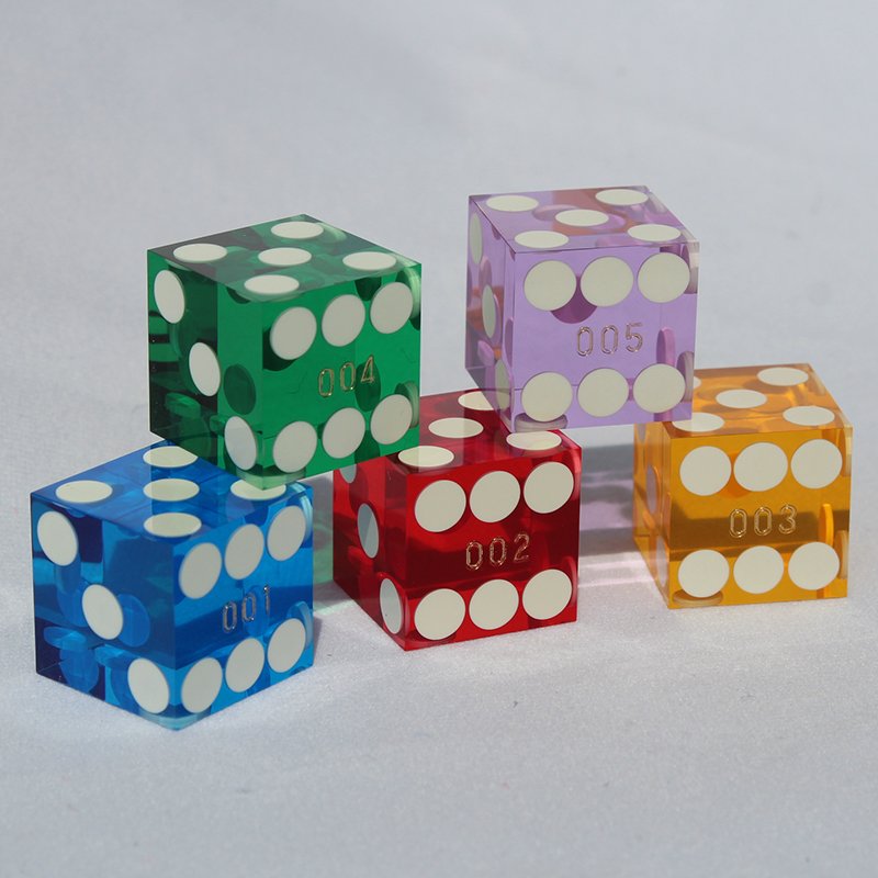 Best Sell High Quality Custom Precise Transparent Dice 19MM Series Casino Dice For Board Games