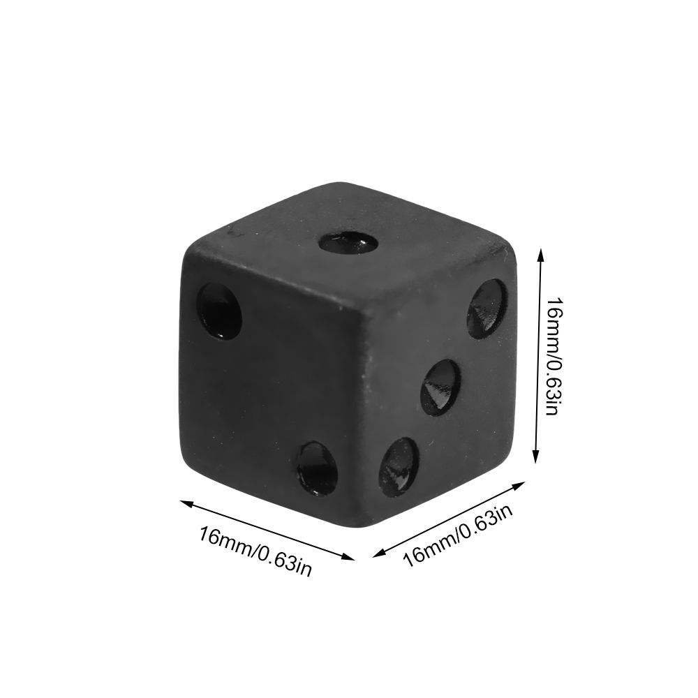 wholesale Right angle matte black games 16mm dice custom engraving logo black dice