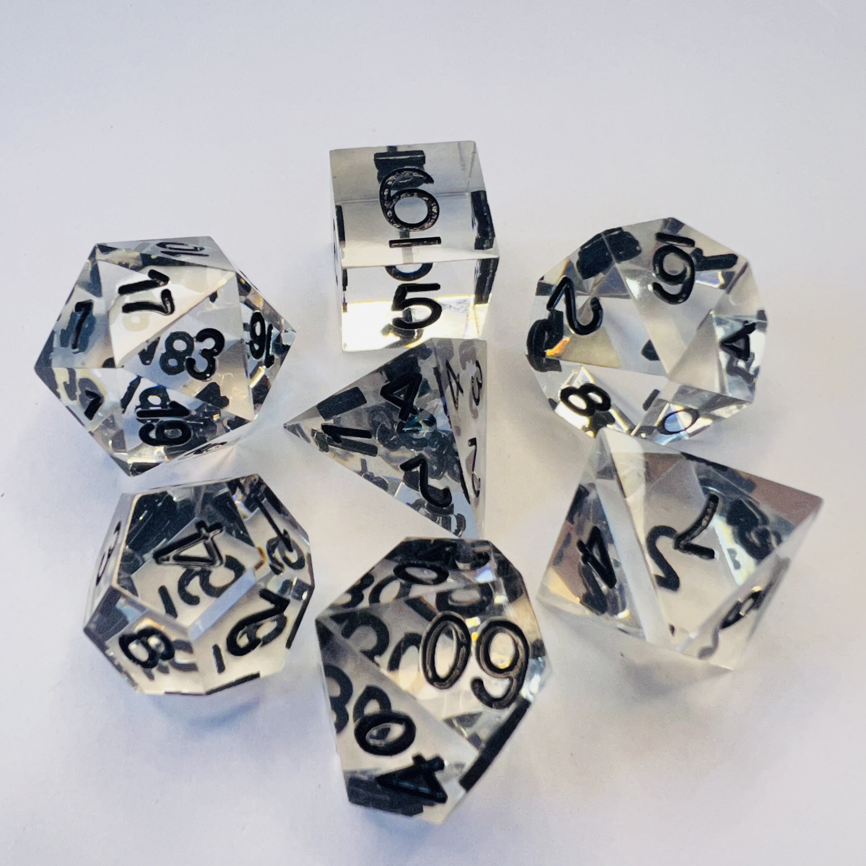 Polyhedral Plastic Soft Edge Dnd Rpg Cubes Resin Board Game Casino Accessories Dice Set Dnd Product