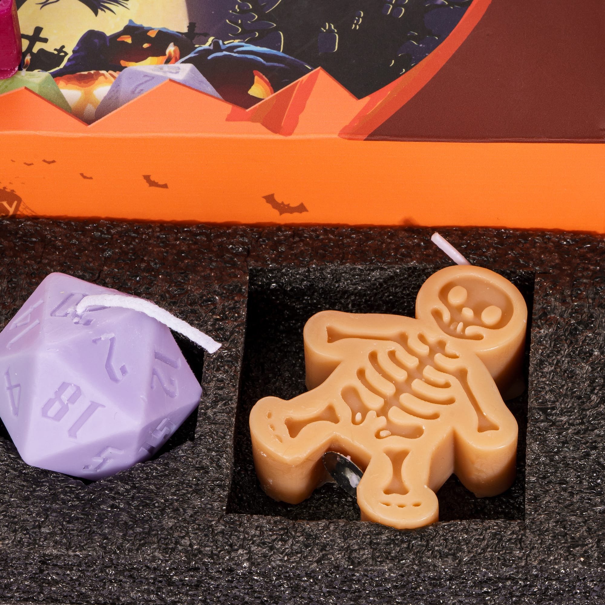 Udixi Custom Halloween 33mm Candle Dungeons and Dragons RPG Board Game Dice Set Halloween Gifts