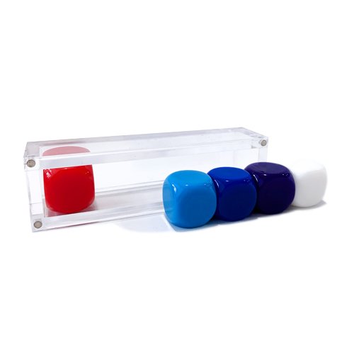 Custom acrylic box dice packaging box plastic display box dice with logo