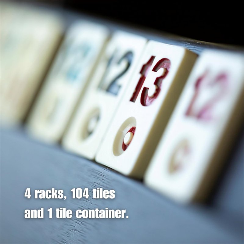 New Design Perfect Indoor Game Nights Light Wooden Rummy Okey 101 Tile Game Set with Container Tarys and Dices