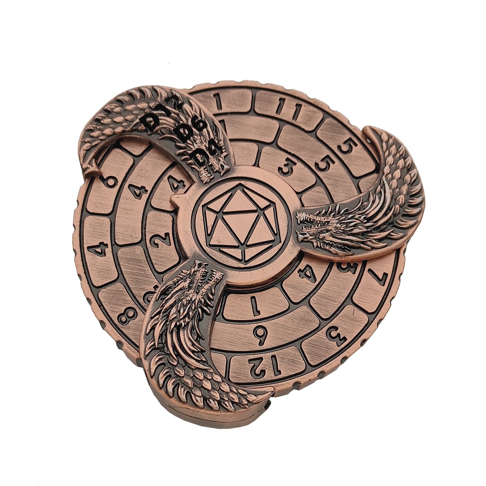 Pointer Gyro Spinner Steampunk Gear Dice DND 7-in-1 Rotating Metal Dice Dungeons and Dragons Polyhedron