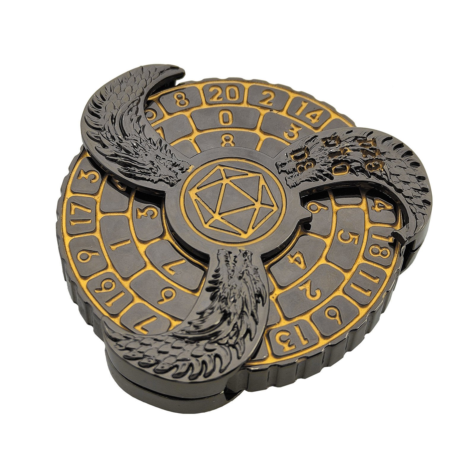 Pointer Gyro Spinner Steampunk Gear Dice DND 7-in-1 Rotating Metal Dice Dungeons and Dragons Polyhedron