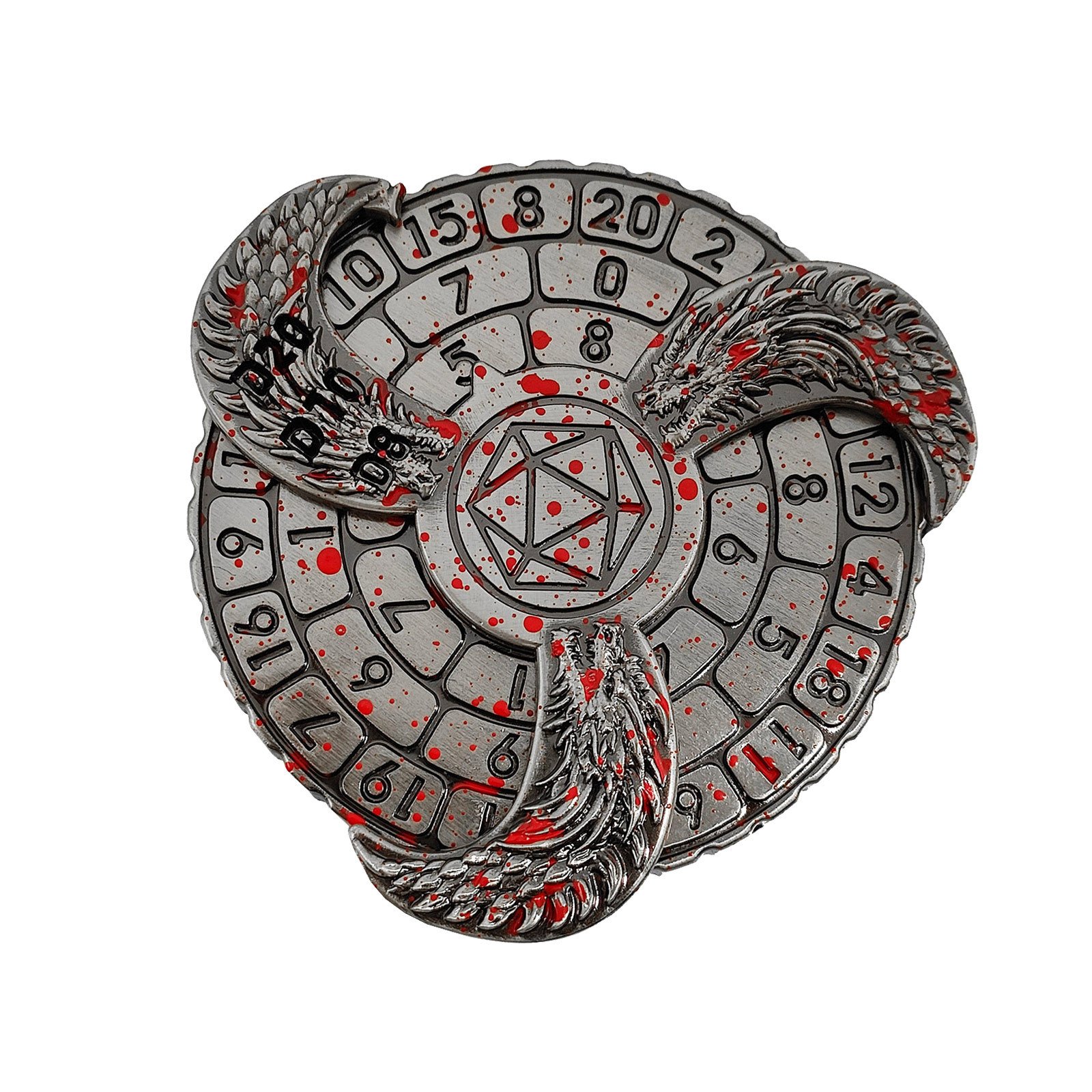 Pointer Gyro Spinner Steampunk Gear Dice DND 7-in-1 Rotating Metal Dice Dungeons and Dragons Polyhedron