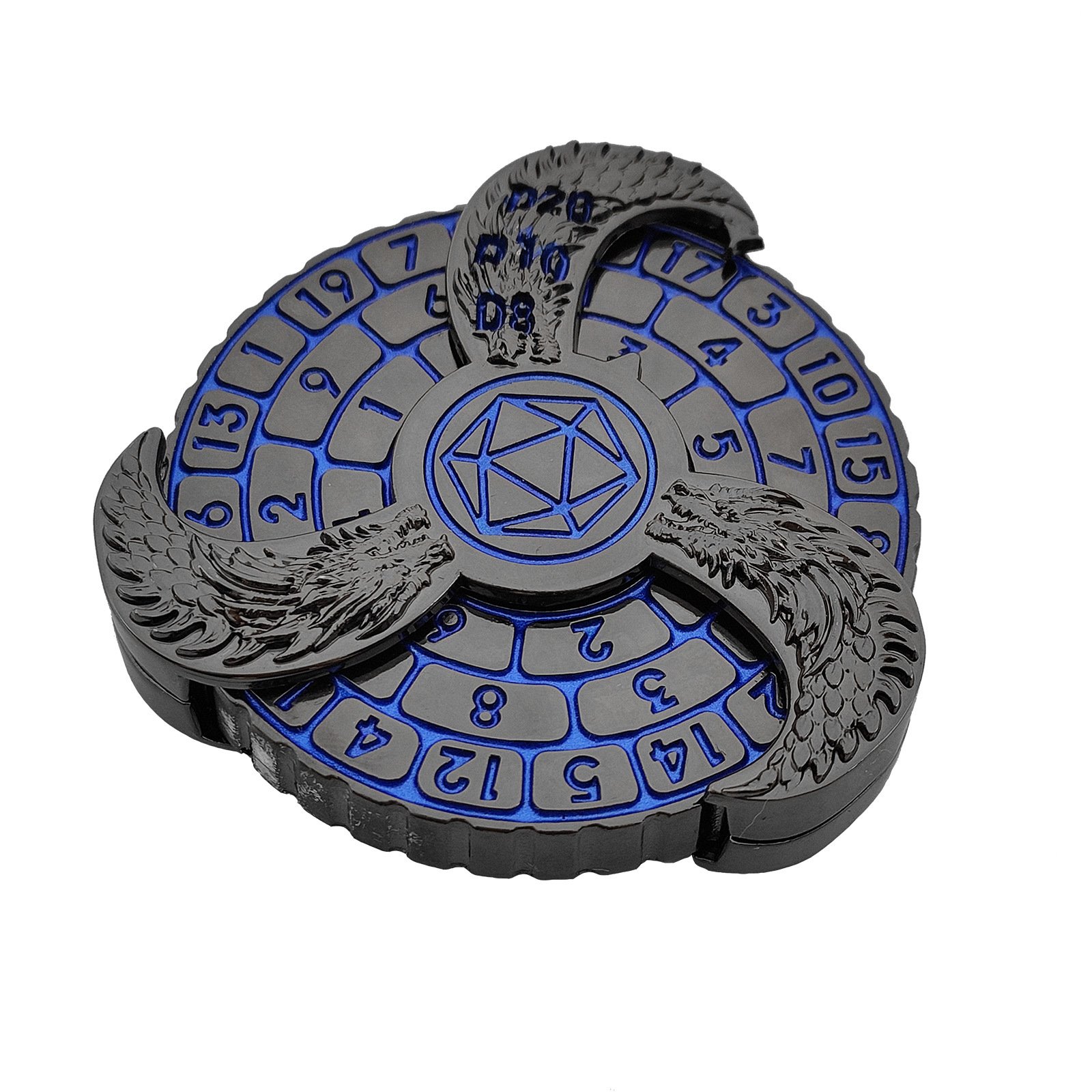 Pointer Gyro Spinner Steampunk Gear Dice DND 7-in-1 Rotating Metal Dice Dungeons and Dragons Polyhedron