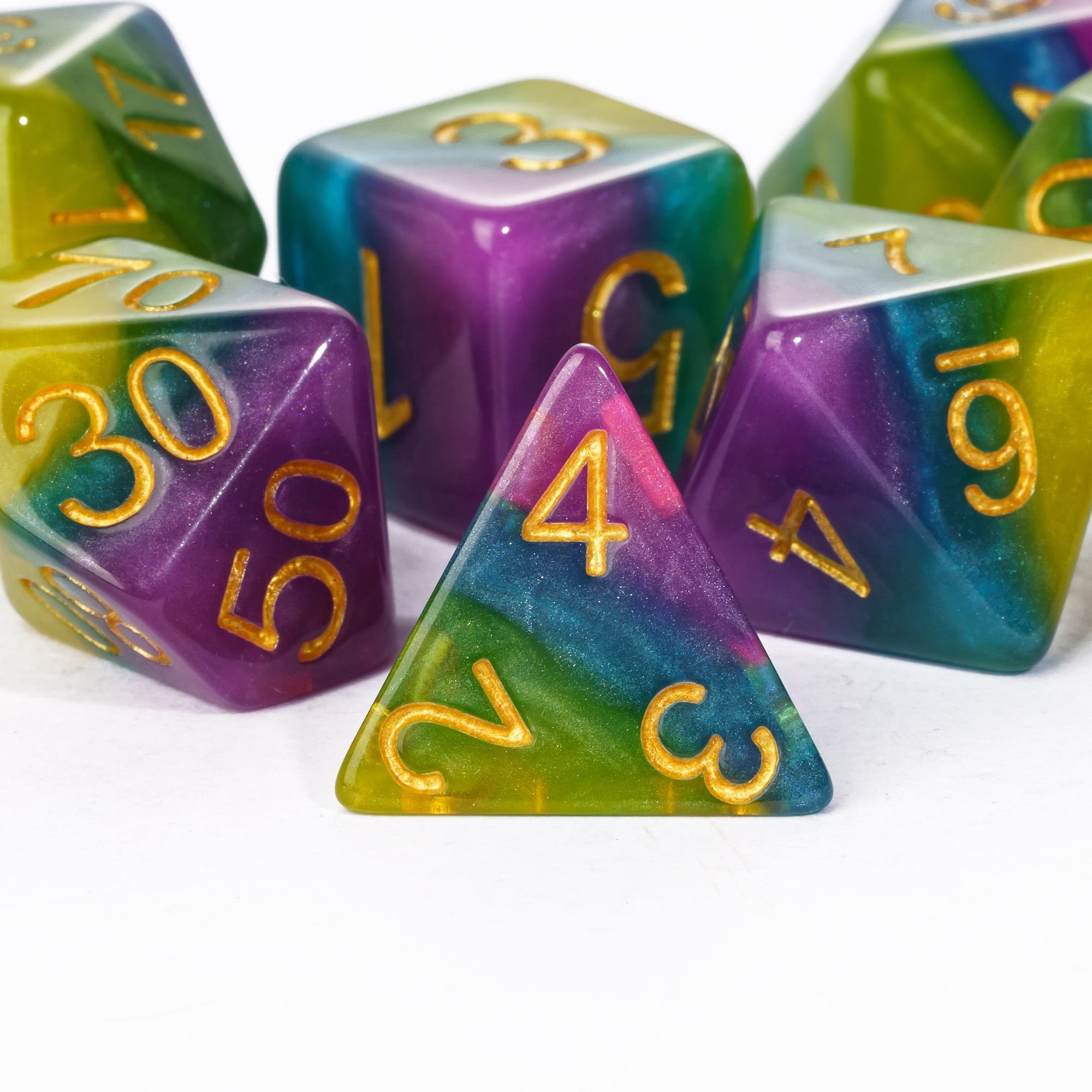 Udixi Oblique Layer Dice Dungeons and Dragons DND role-playing game RPG board game resin Dice Set