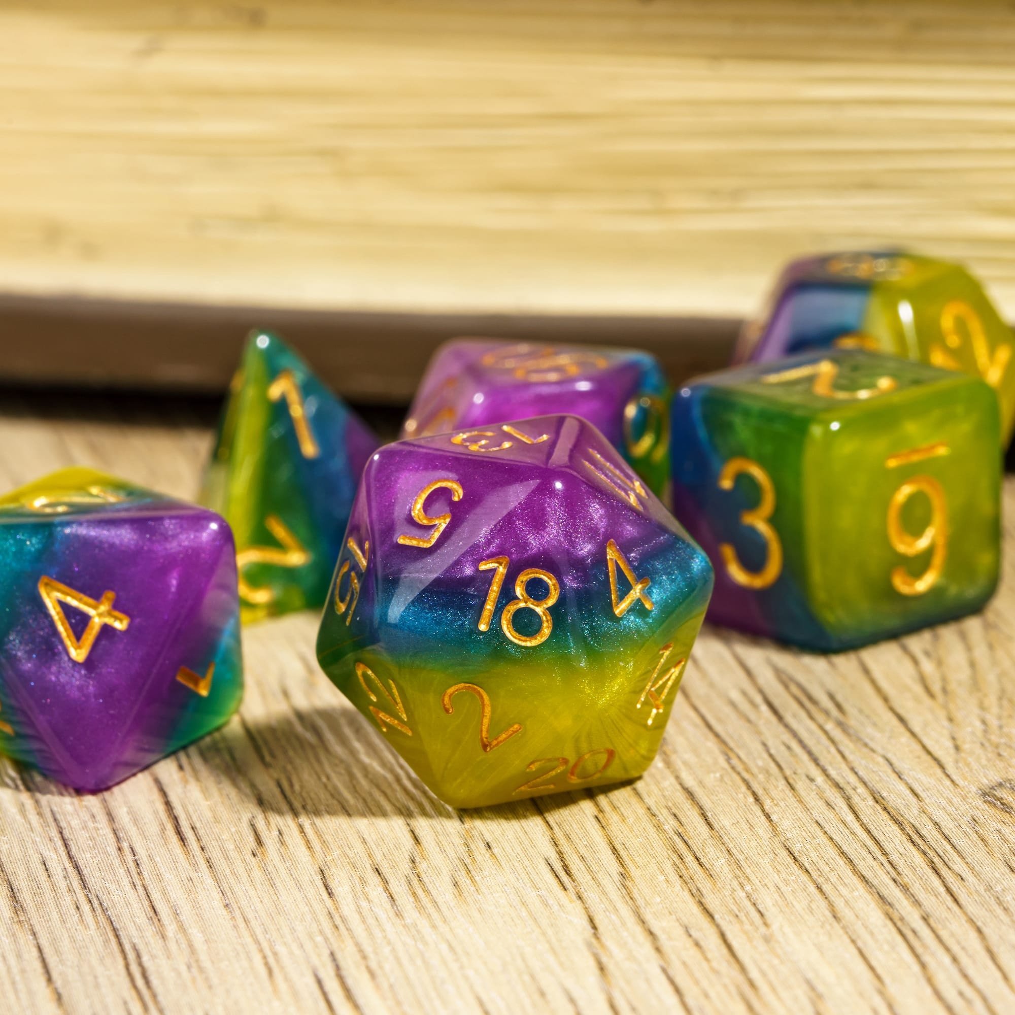 Udixi Oblique Layer Dice Dungeons and Dragons DND role-playing game RPG board game resin Dice Set