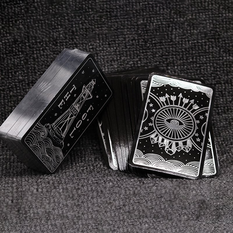 New West hot silver Tarot Chinese and English classic laser hot gold Tarot set