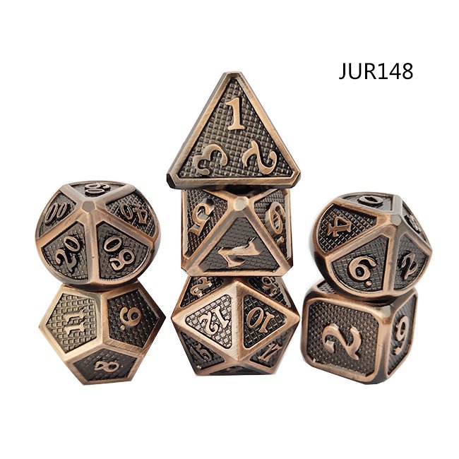 Electroplating sculpture ancient style metal dice zinc alloy metal jewelry organizer for leisure entertainment