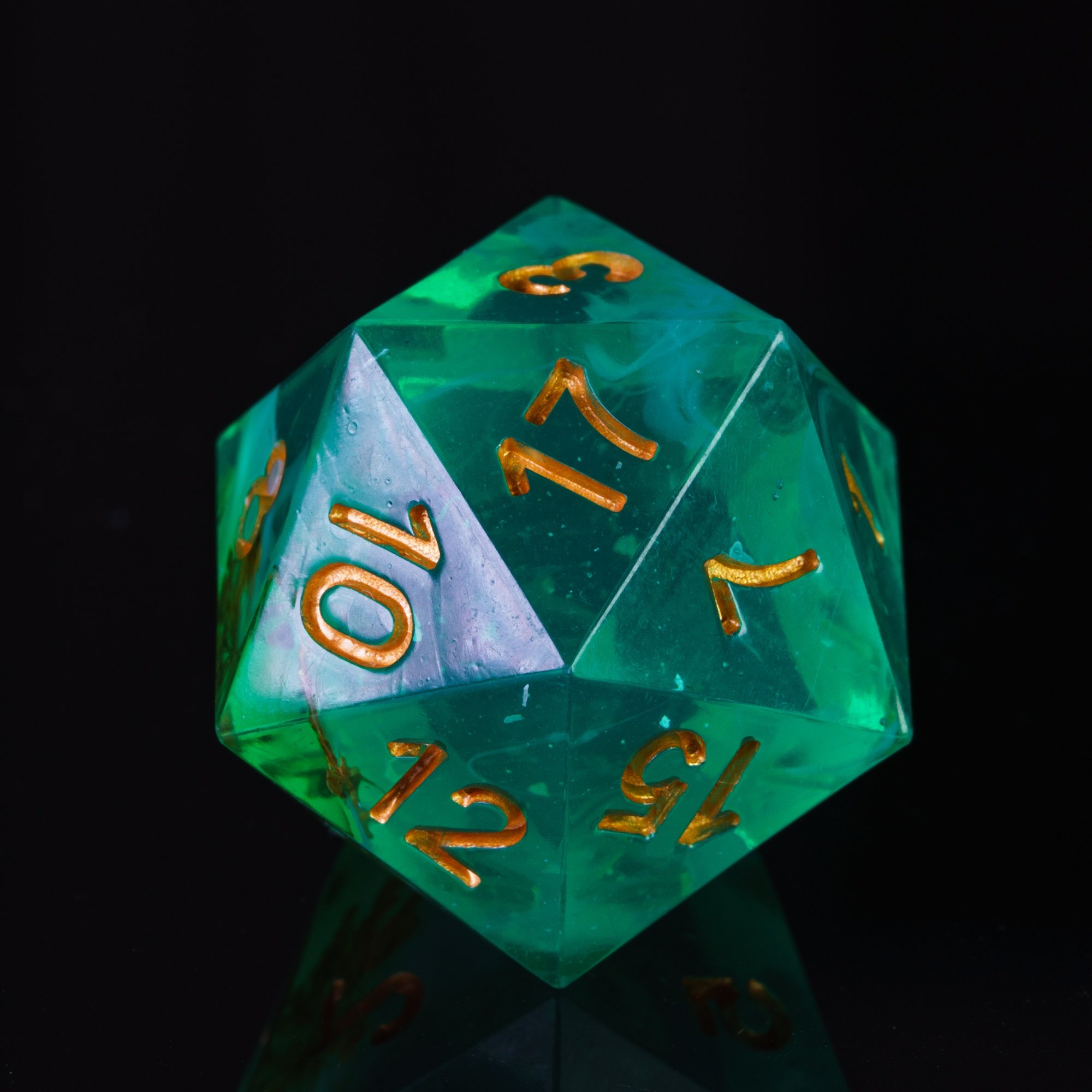 Udixi Custom Handmade Flower Resin Dice Dungeons and Dragons DND role-playing game RPG board game Dice Set