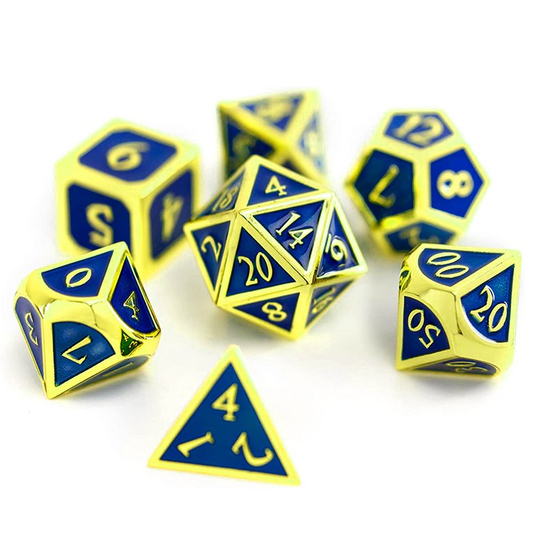 Dnd & Rpg & Bulk Dice Wholesale 10mm Dice Table Game Accessories Custom Polyhedral Metal 19mm Dice Set With Numbers