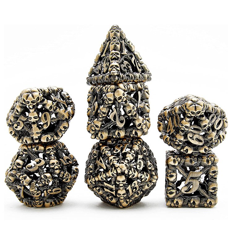 Dnd & Rpg & Bulk Dice Wholesale 10mm Dice Table Game Accessories Custom Polyhedral Metal 19mm Dice Set With Numbers