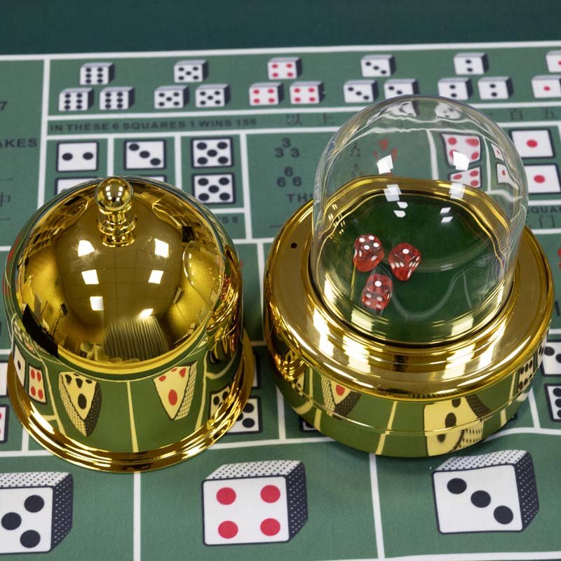 Luxurious full- automatic electronic dice cup dice shaker exclusive for gold dice shaker casino accessories
