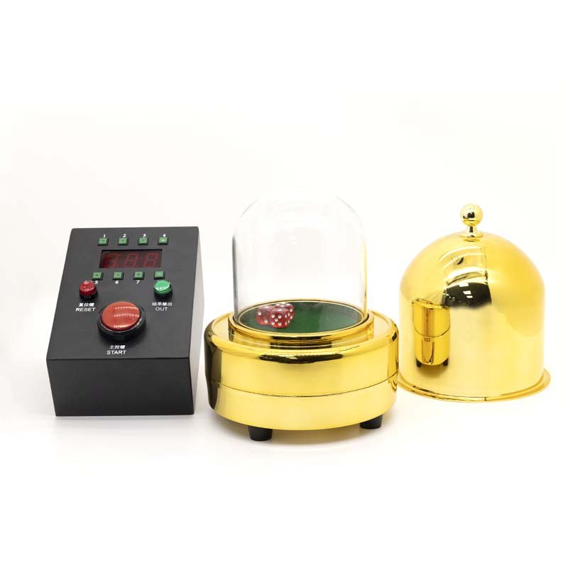 Luxurious full- automatic electronic dice cup dice shaker exclusive for gold dice shaker casino accessories