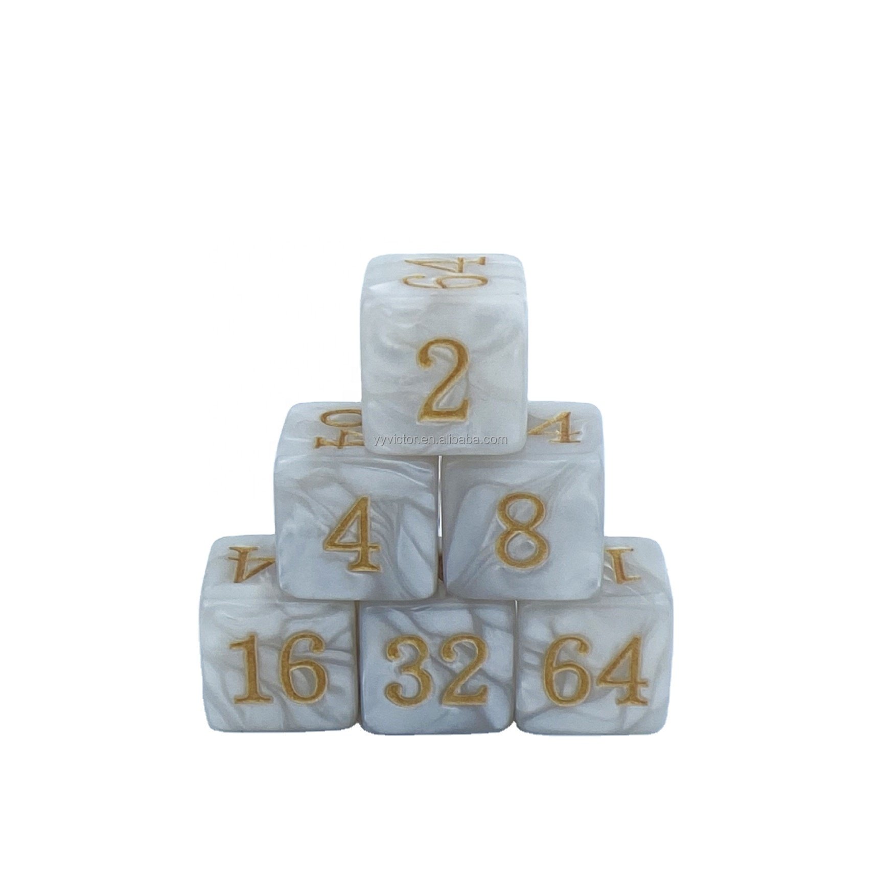 16mm right corner square Backgammon games multiple dice number 64 cube