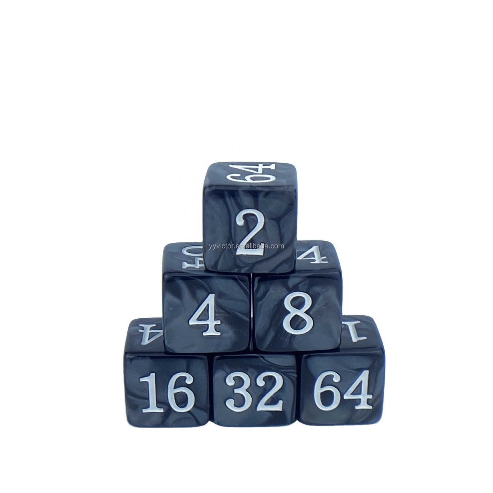 16mm right corner square Backgammon games multiple dice number 64 cube
