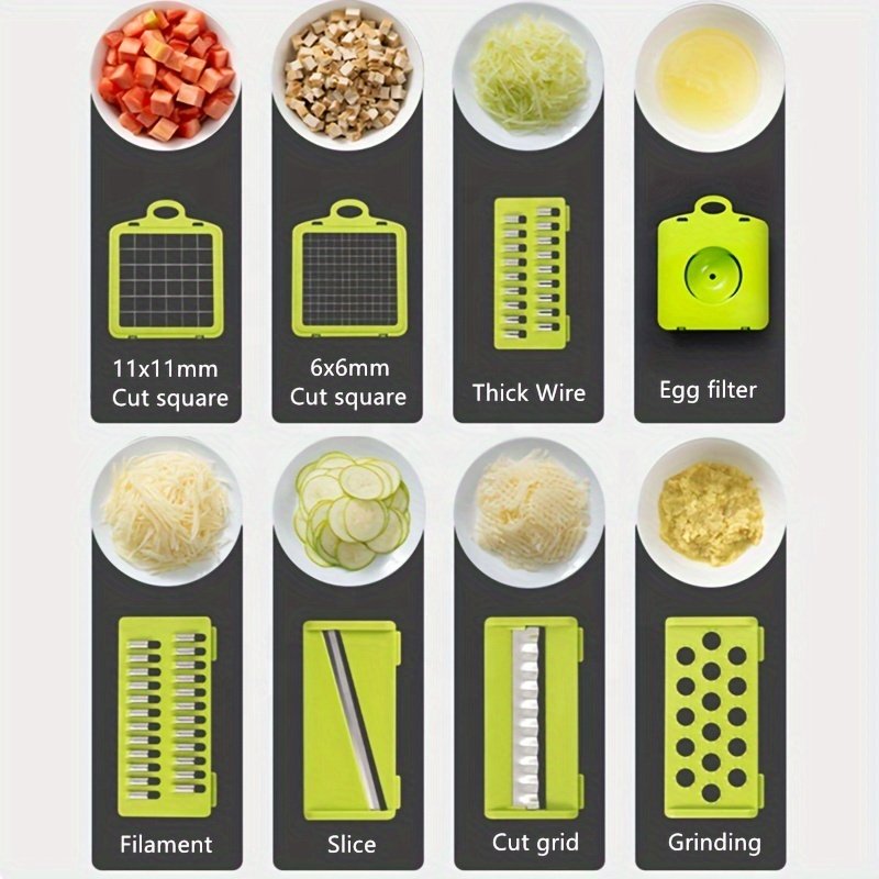 Wholesale Multipurpose 15 in1 Dual Use Stainless Steel Vegetable Cutlery Cutter Dicing Kitchen Tool Slicers Vegetable Chopper