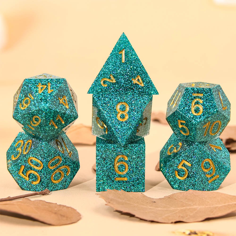 High Quality Handmade Polyhedral Resin DND Dice Set for Dungeons and Dragons Role Playing Games