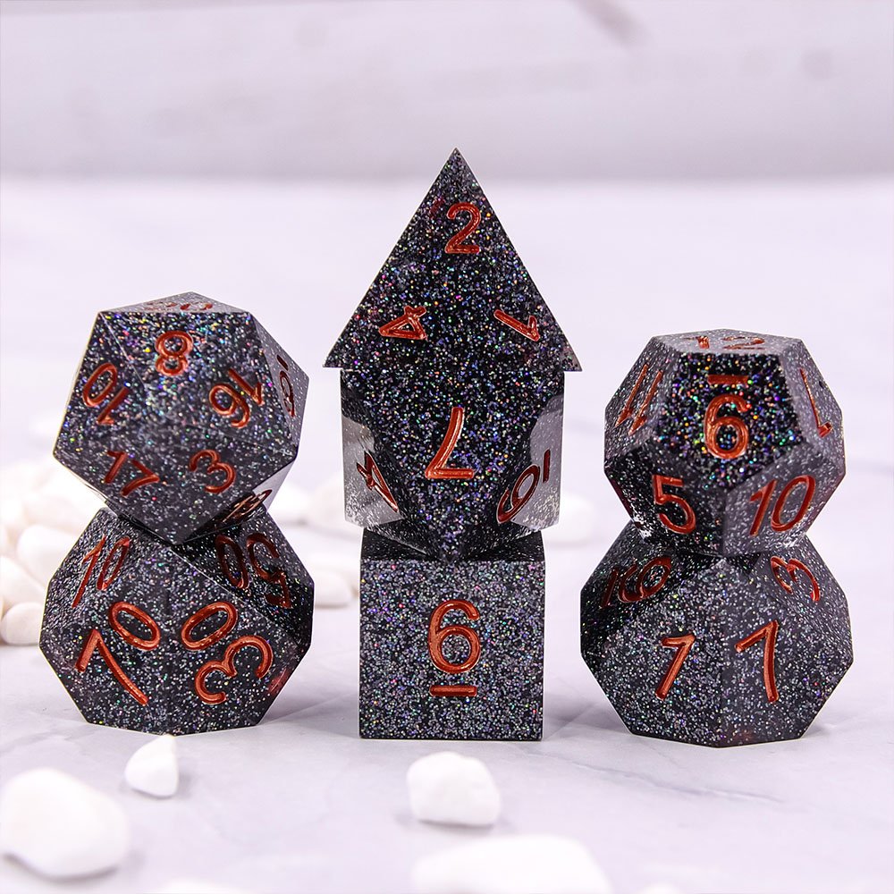 High Quality Handmade Polyhedral Resin DND Dice Set for Dungeons and Dragons Role Playing Games