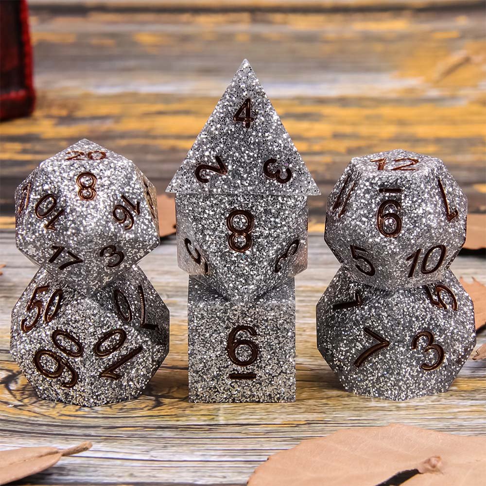 High Quality Handmade Polyhedral Resin DND Dice Set for Dungeons and Dragons Role Playing Games