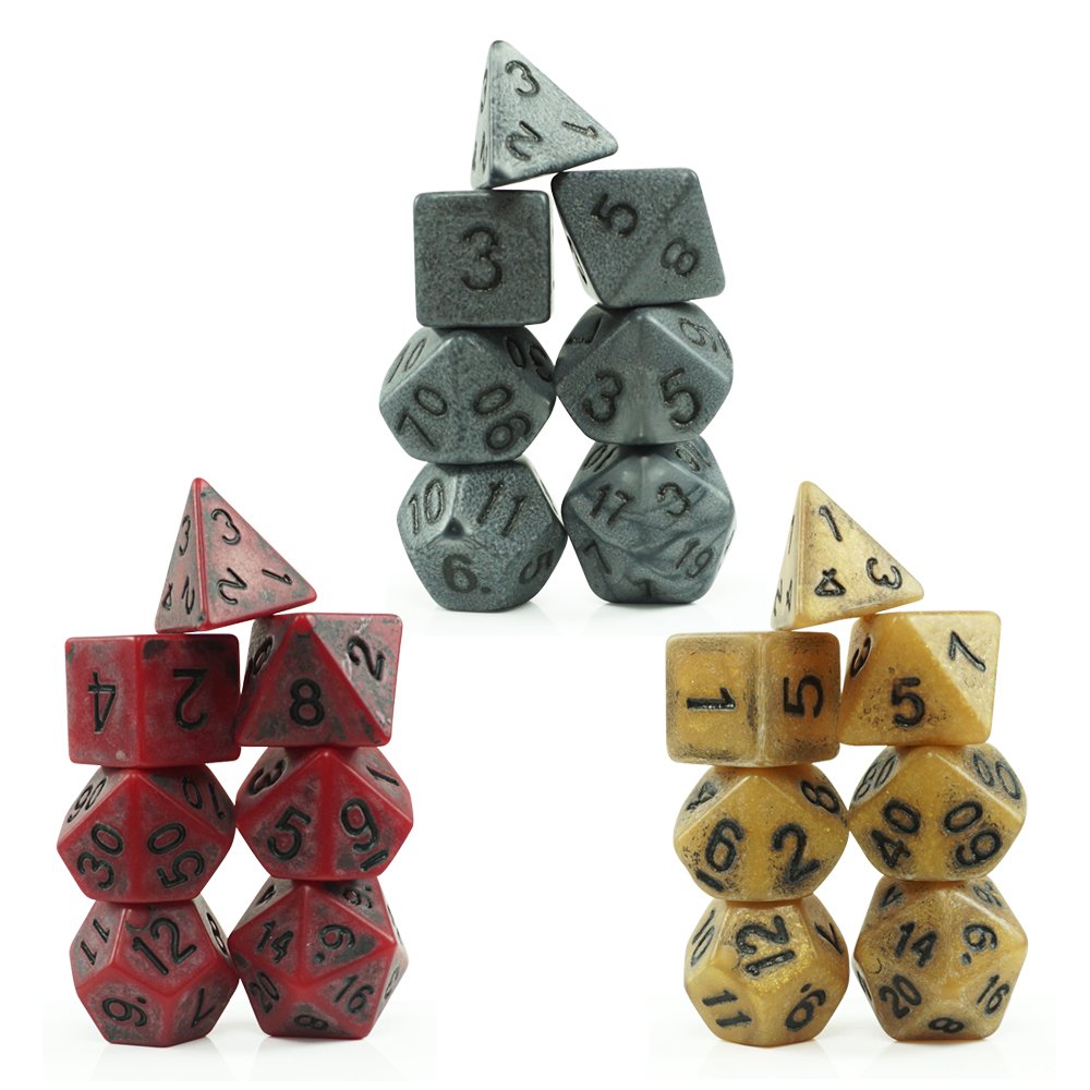 Wholesale Customized Colorful Acrylic Irregular Dice Set Red Polyhedral Board Game 16mm Dice