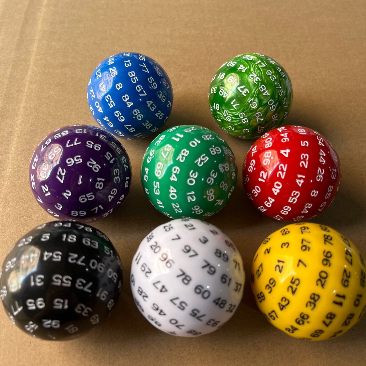 Polyhedral D100 100 sides Spherical Dice Board Games dungeons and dragons Acrylic D100 Dice