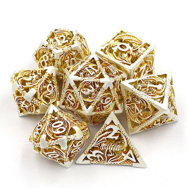 wholesale metal dnd dice copper custom polyhedric dungeons and dragons dice set