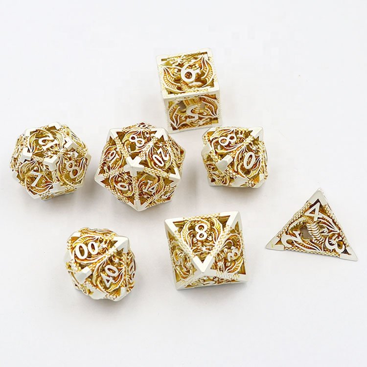 wholesale metal dnd dice copper custom polyhedric dungeons and dragons dice set