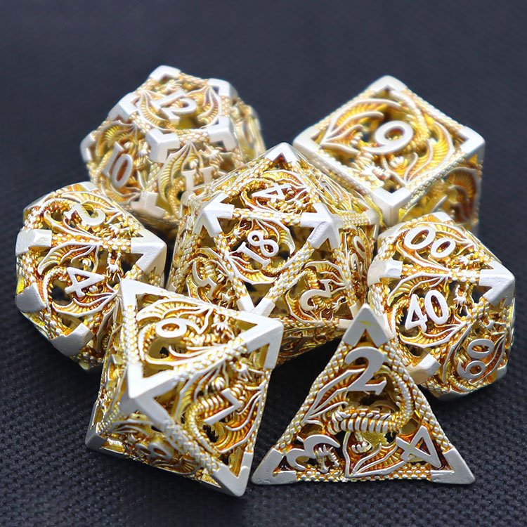 wholesale metal dnd dice copper custom polyhedric dungeons and dragons dice set