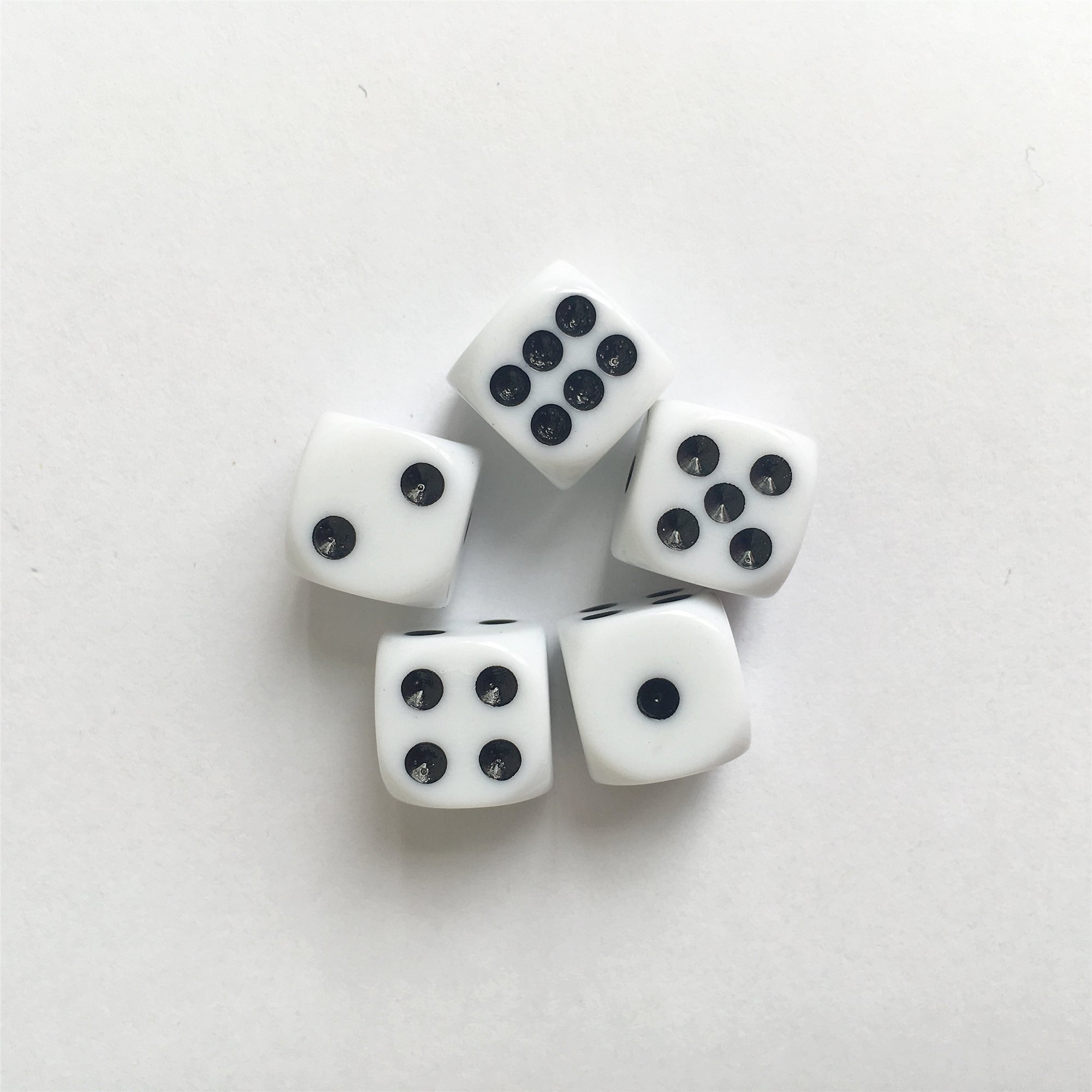 D6 with pip Dot 12mm Acrylic Round Corner Square Custom LOGO Transparent Multicolor Education School Family Polyhedral Game Dice