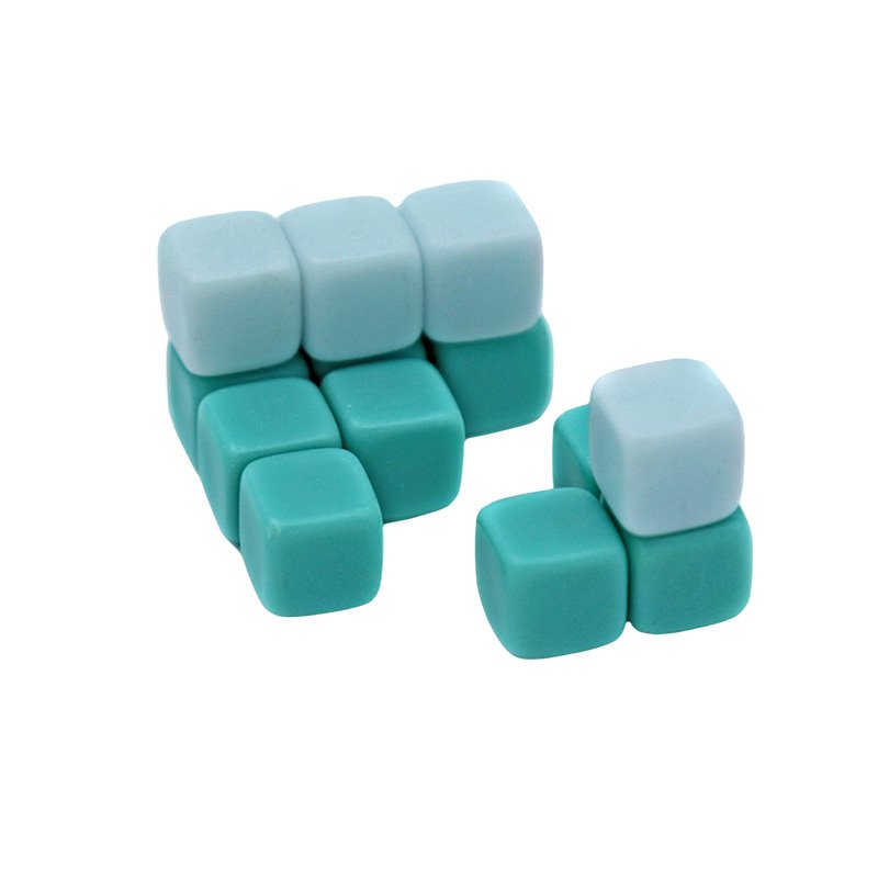 High Quality Customized 8mm Color Cube Acrylic Dice Engraved Logo Game Dice