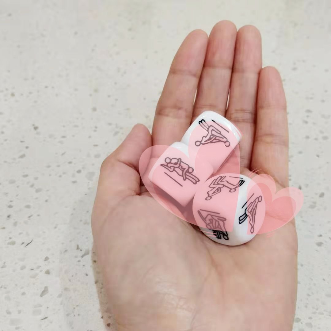 20mm D6 Polyhedral D20 Acrylic Bar Party Pub Fun Toy Funny Sexy Roll Play Game Set Adult Family Love Sex Color Position Dice