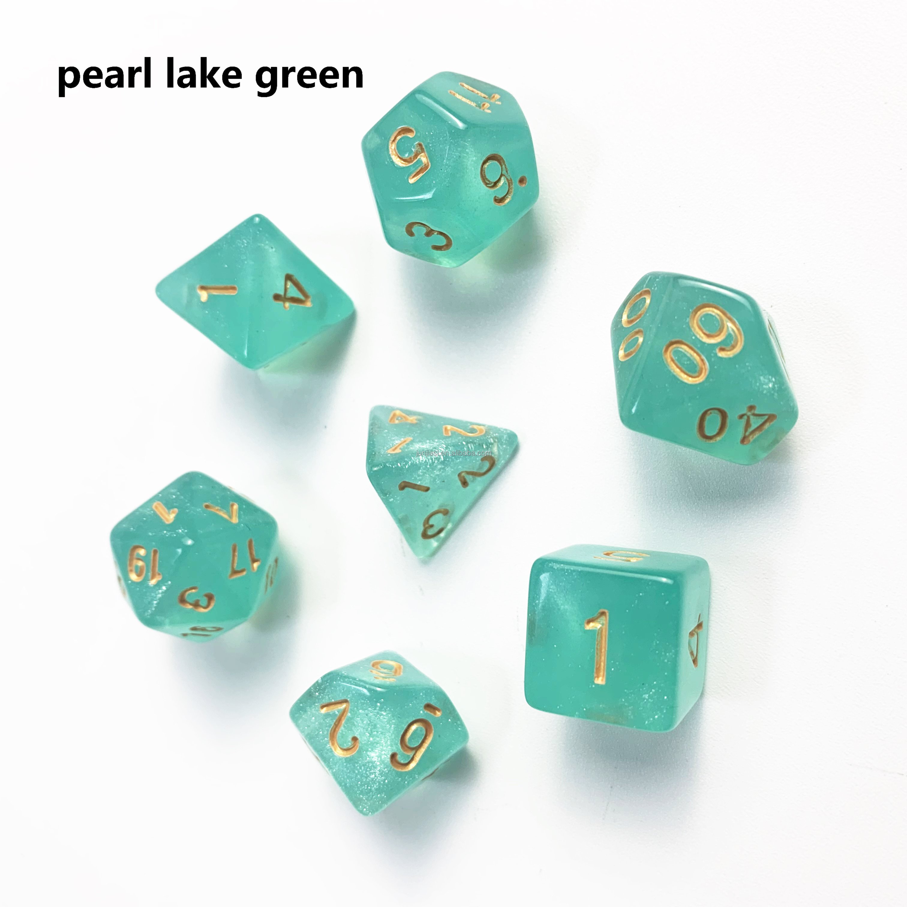 Set of 7pcs Essential DND Polyhedral Dice Cubes Acrylic D20 D6 Wood 16mm Size Soft Felling Acrylic Dice Gaming Accessory