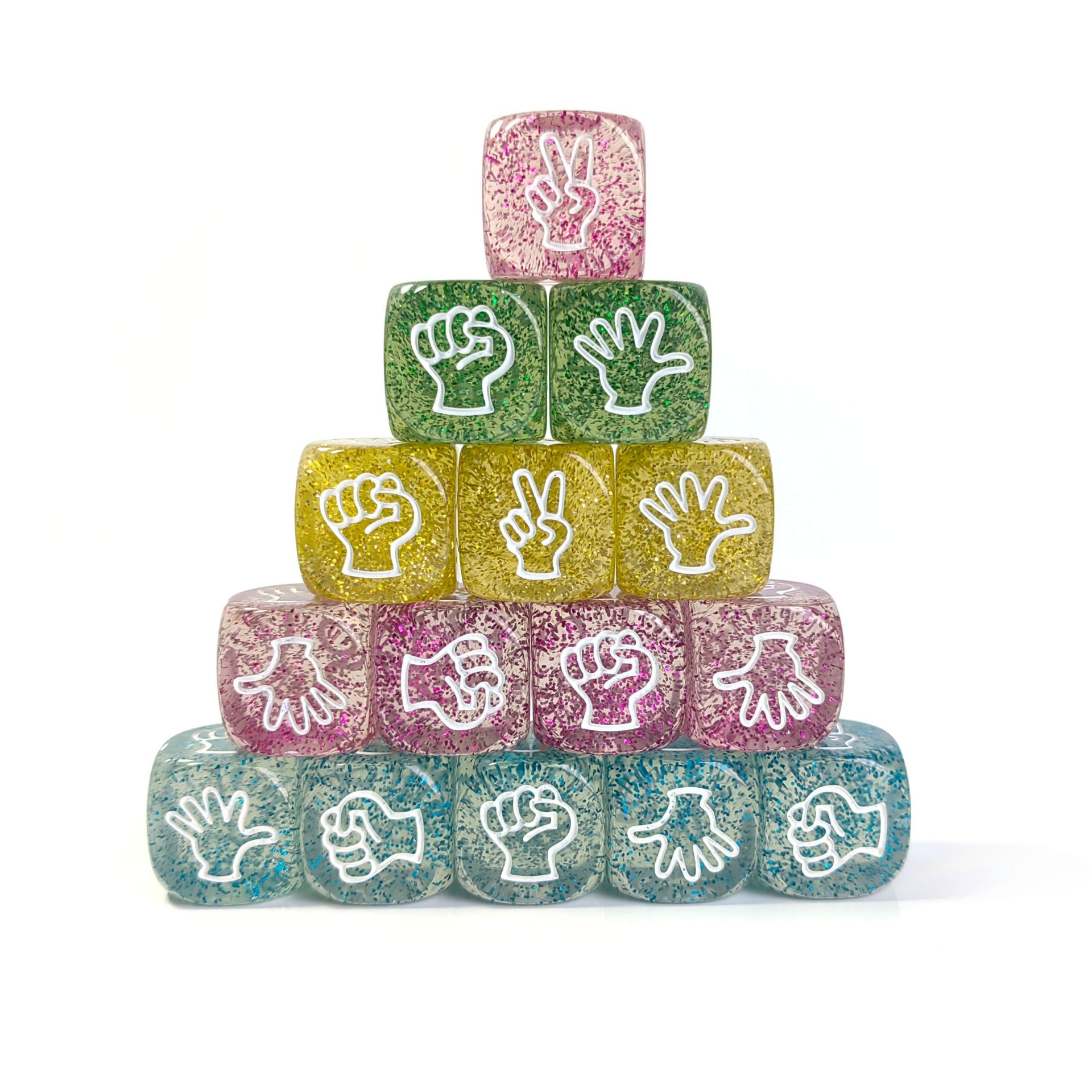 Factory Rounded Corners Custom 6 sided transparent polyhedral plastic acrylic colorful Dice For Role Game