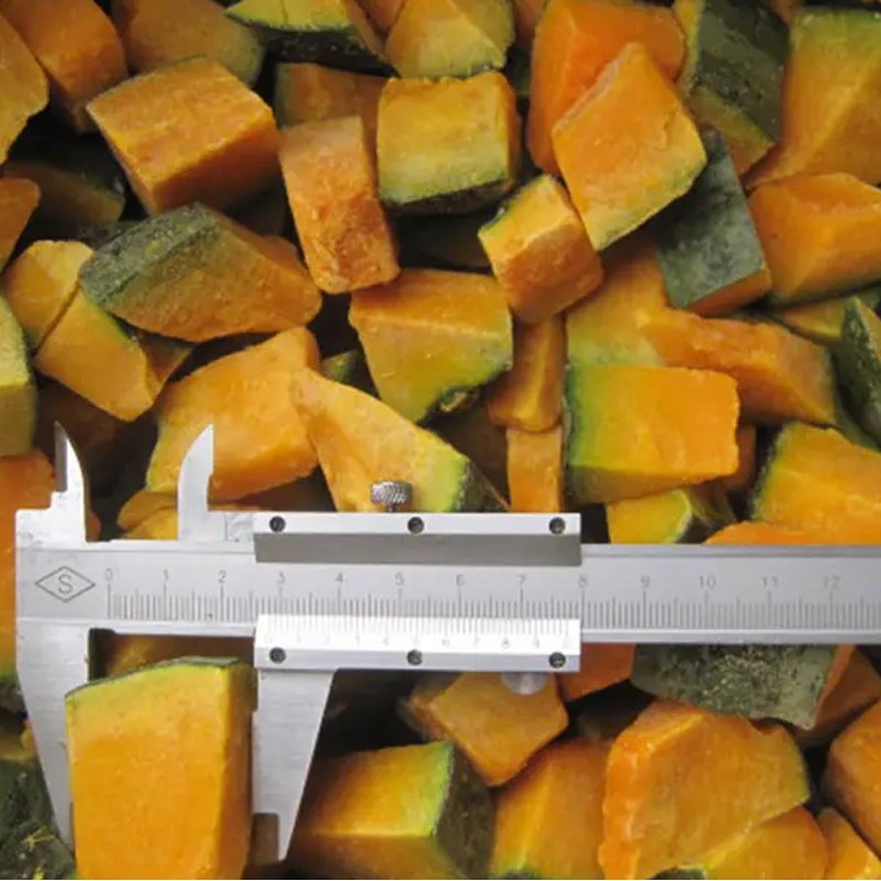 wholesales IQF Frozen vegeables halal plastic bag bulk Frozen pumpkin cut