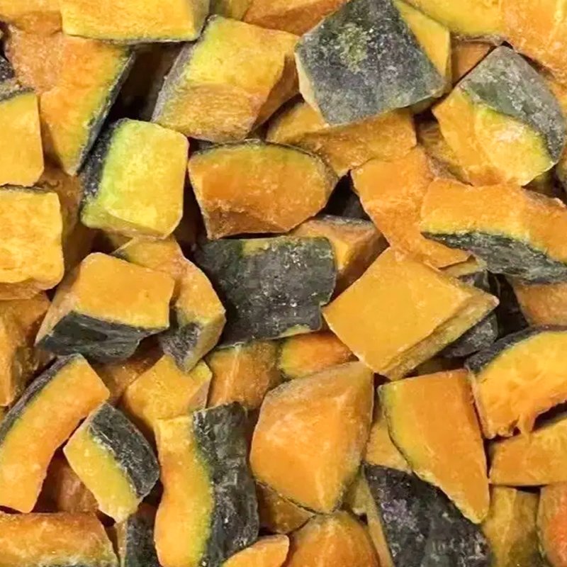wholesales IQF Frozen vegeables halal plastic bag bulk Frozen pumpkin cut