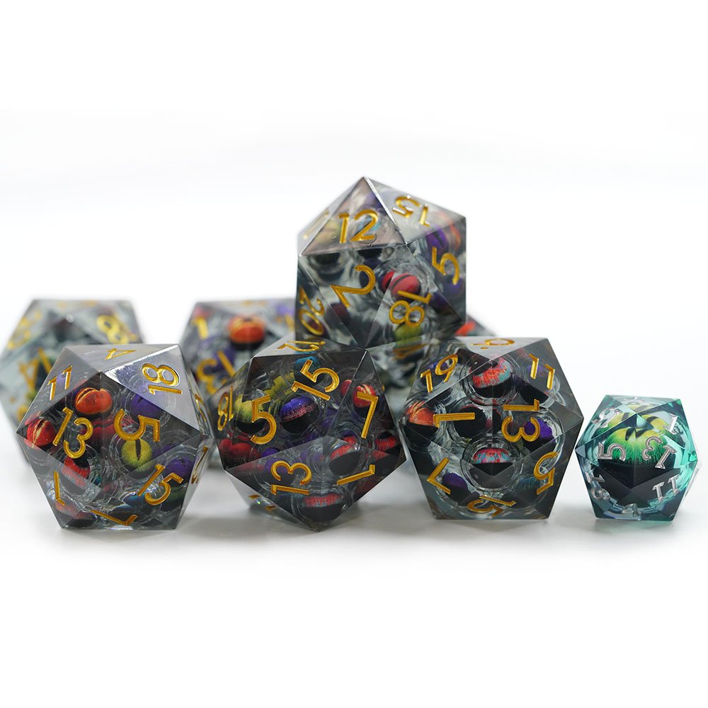 custom d 20 large single dice 33mm Resin Polyhedron DND Moving Eyeball dice