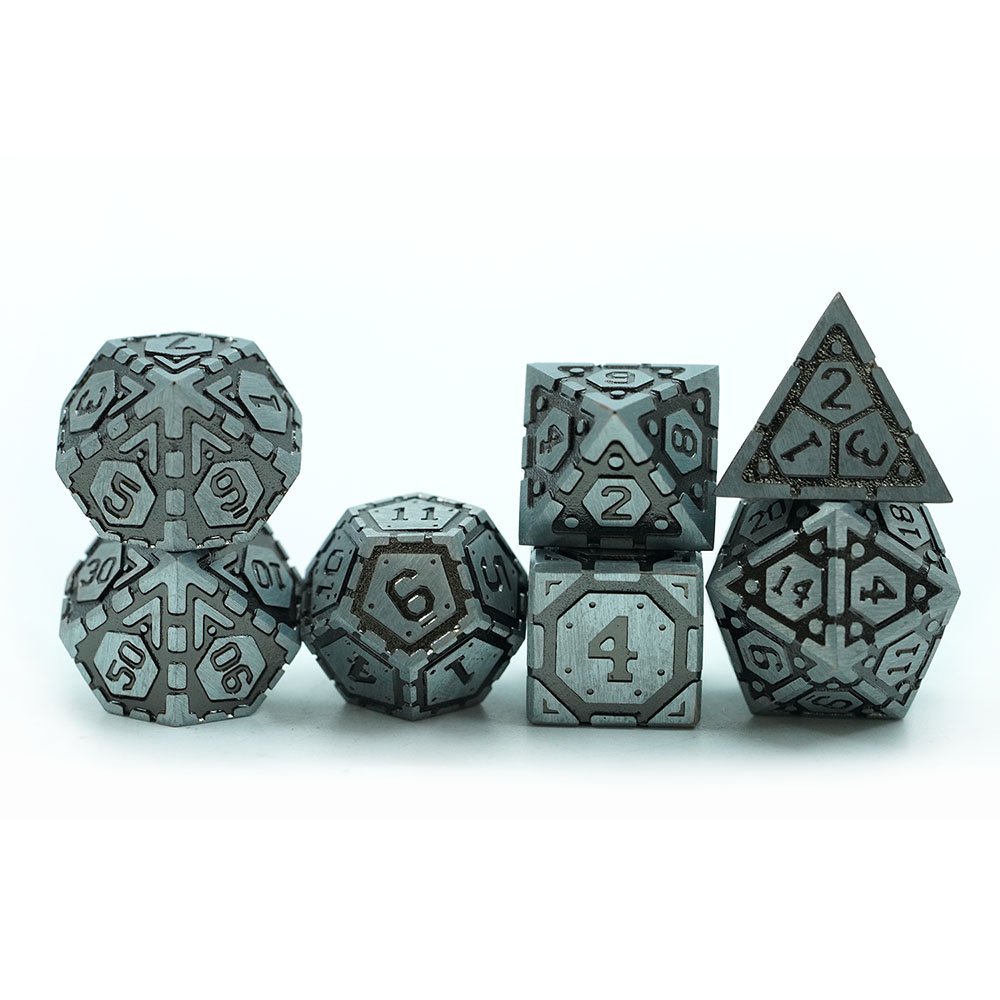 Custom-dice Polyhedral Metal Zinc Alloy 7pcs Dice Set Tools For Dnd Games