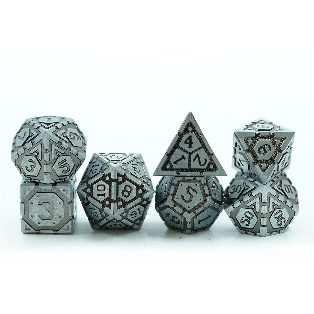 Custom-dice Polyhedral Metal Zinc Alloy 7pcs Dice Set Tools For Dnd Games