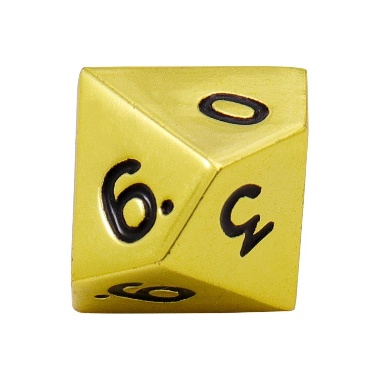 Custom 20 Sided Metal Rpg Large Blank Polyhedral Dice In Brass Souvenir Multi Color Polyhedral Game Tungsten Dice Necklace