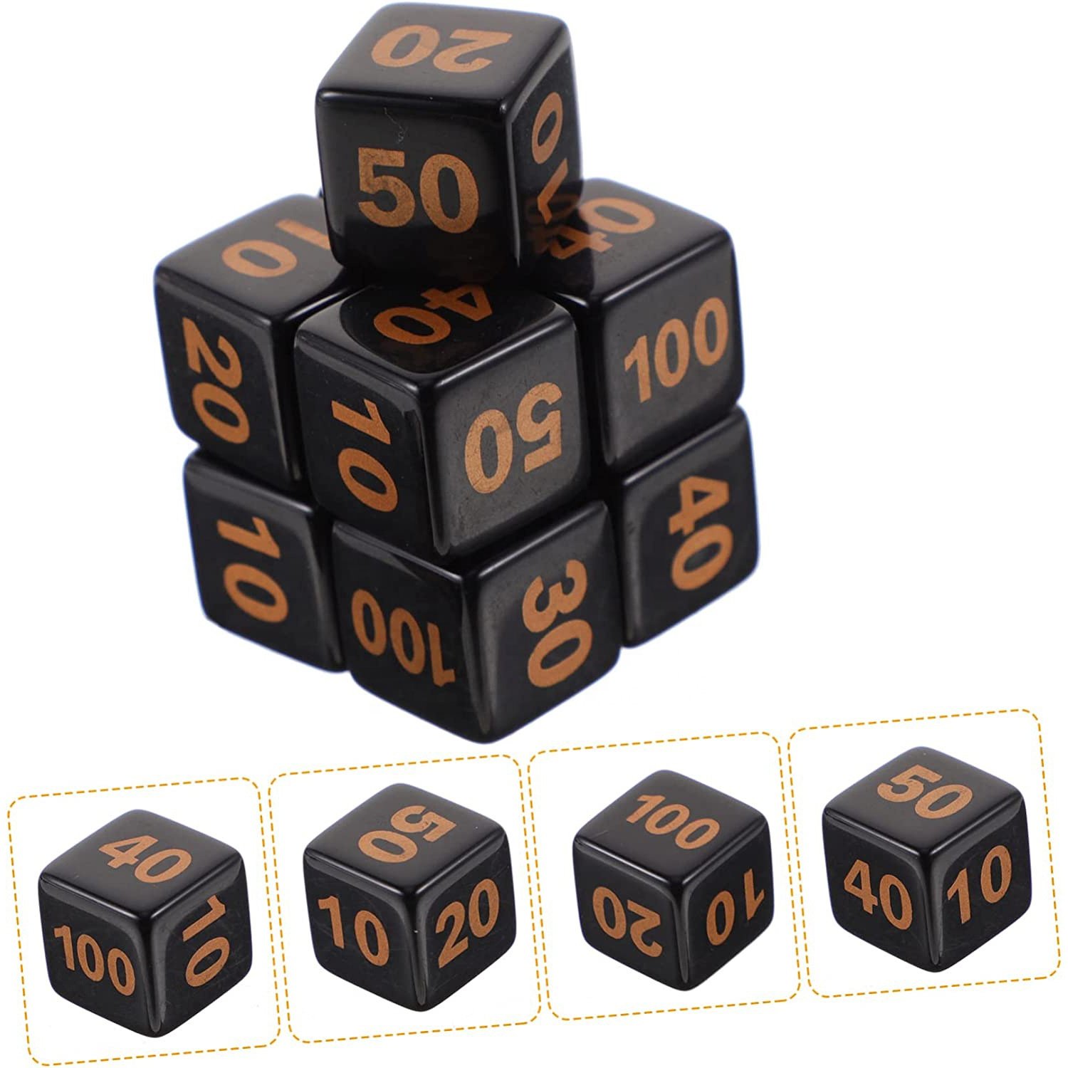poke mon card dice PTCG 6 sides faces Blood count 14mm cube