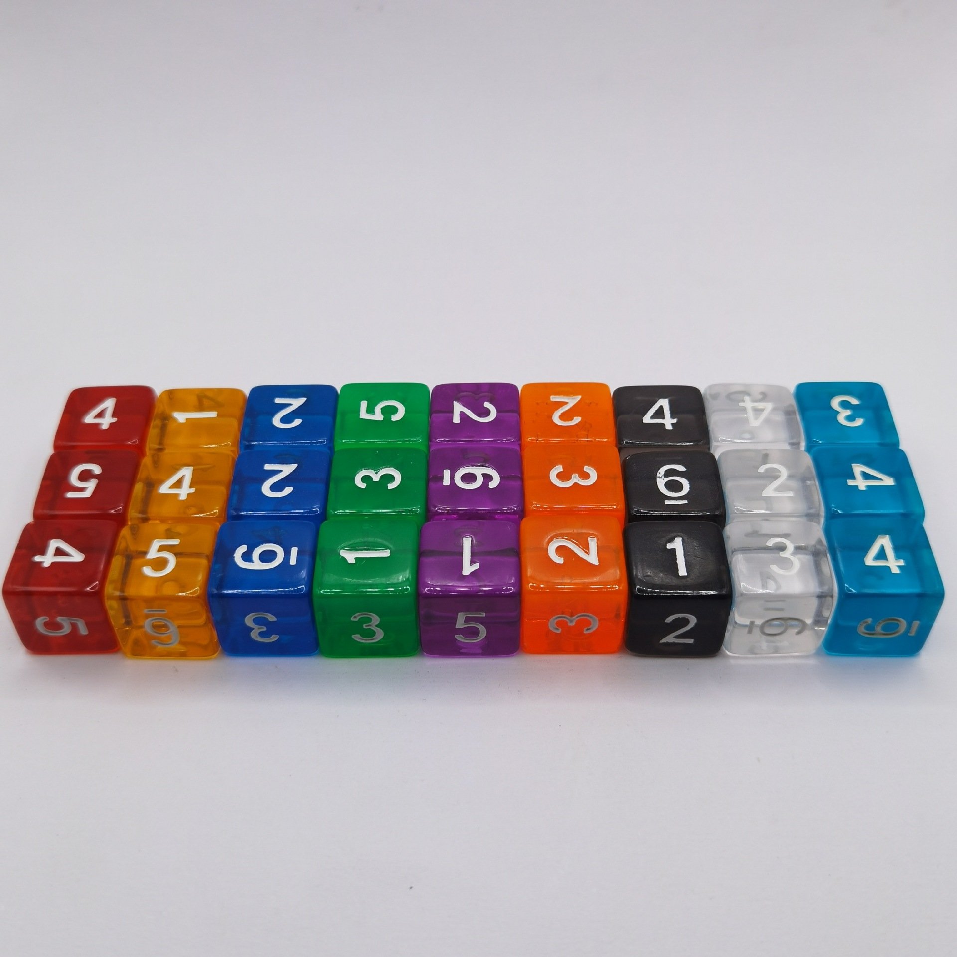 Hot Sale Dice Game Six Sided Square 16mm D6 Black And White Dice Cubes For Kids