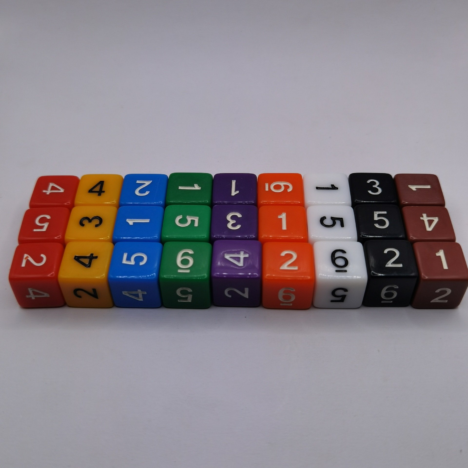 Hot Sale Dice Game Six Sided Square 16mm D6 Black And White Dice Cubes For Kids