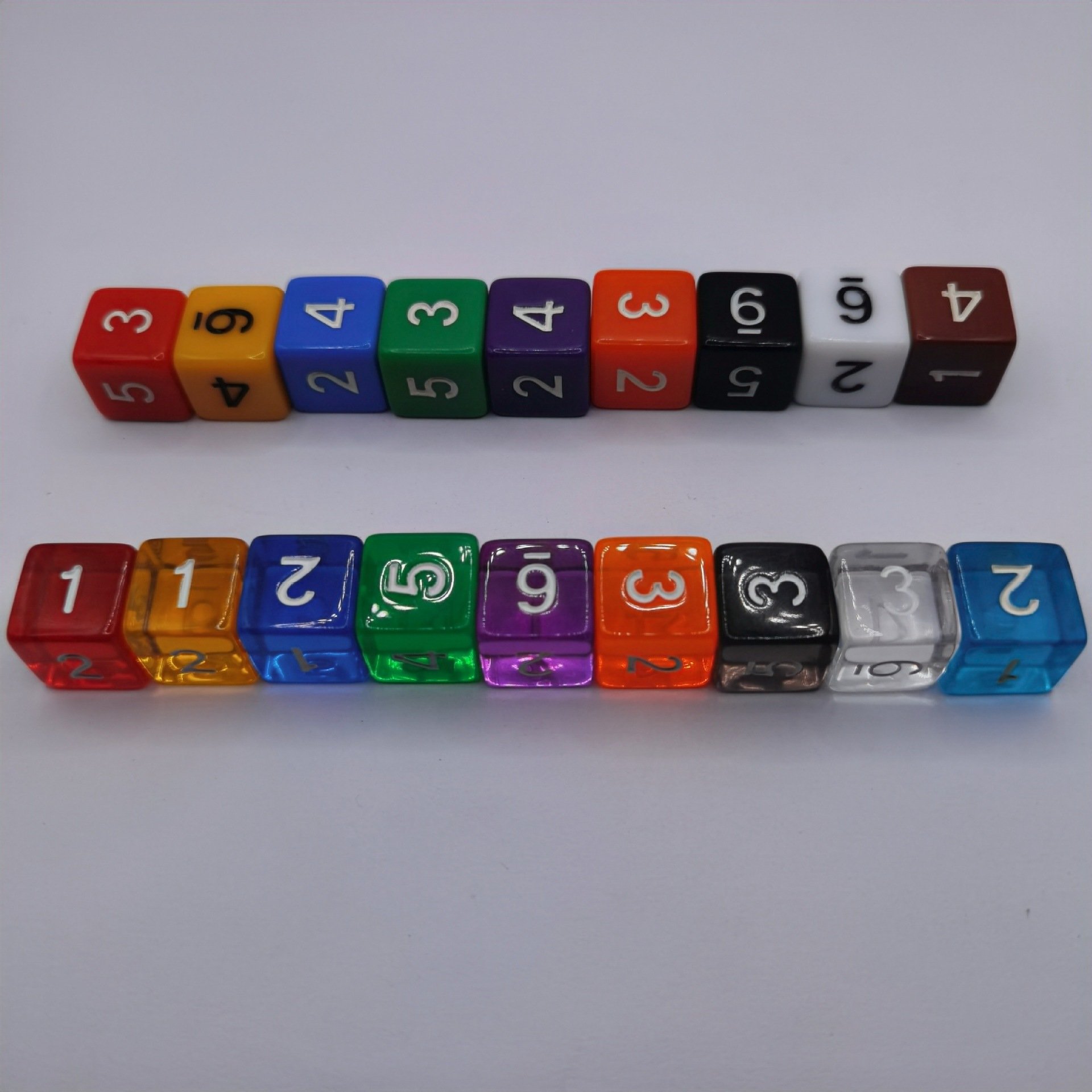 Hot Sale Dice Game Six Sided Square 16mm D6 Black And White Dice Cubes For Kids
