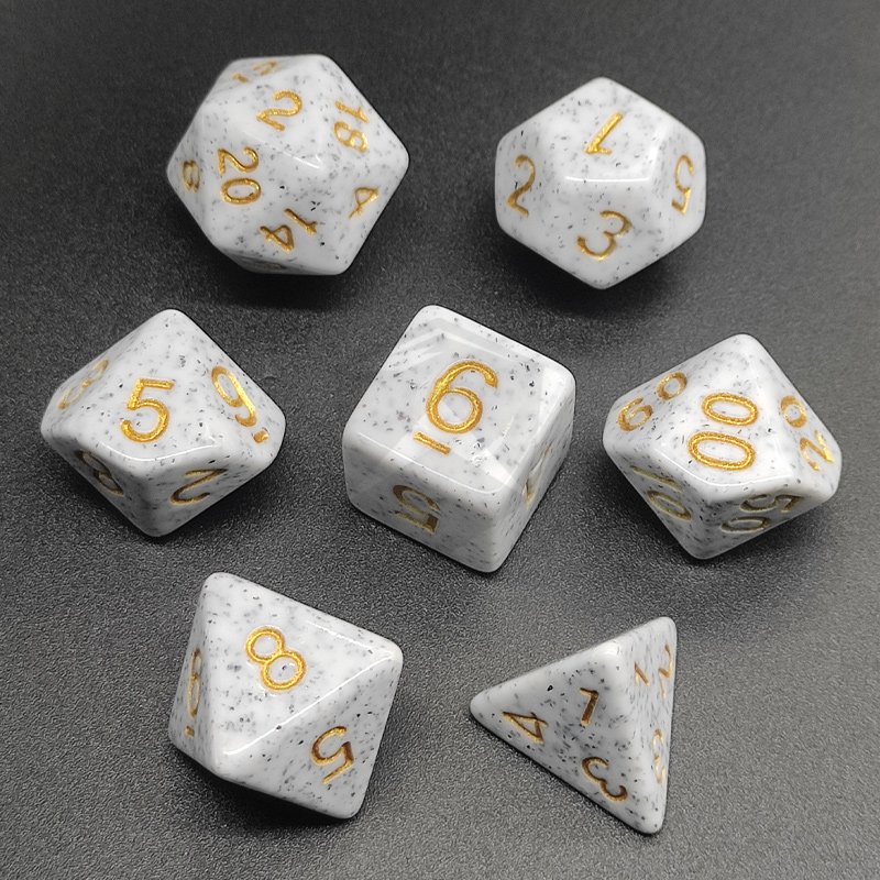 Custom Acrylic DND Roll Dice Handmade Sharp Edge Acrylic Polyhedral Dice Set D4 D6 D8 D10 D12 D20 Rpg Dice For Game