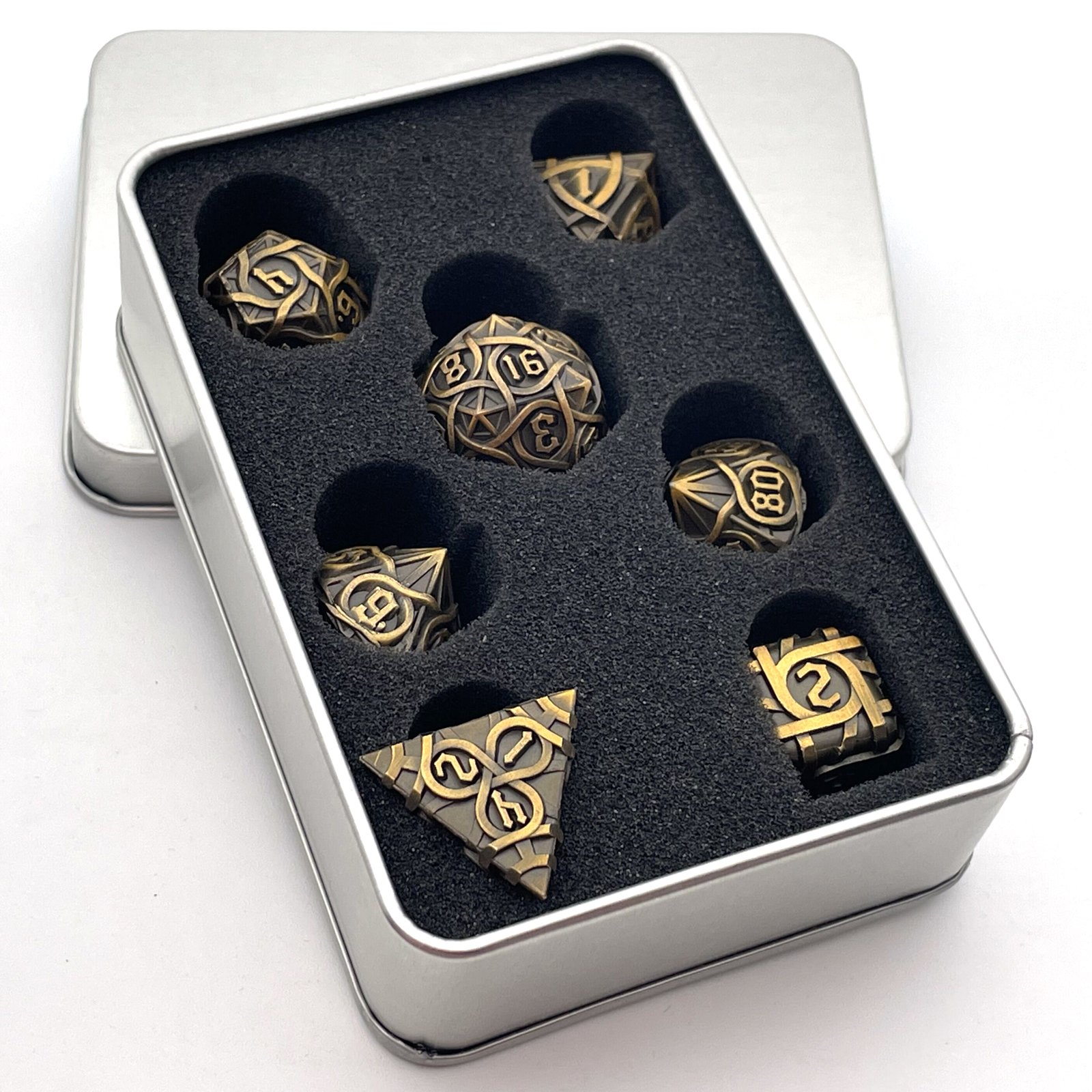New metal solid Zongzi dice set DND Dungeons & Dragons RPG board game dice polyhedral numbers support customization